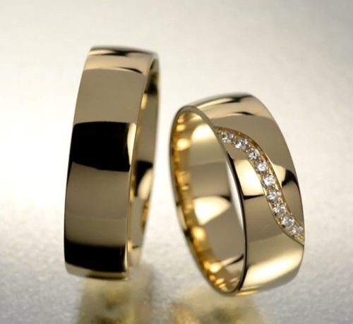 6 mm-es Sárga arany Karikagyűrű pár VD13S