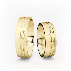 6 mm-es Sárga arany Karikagyűrű pár VD17S