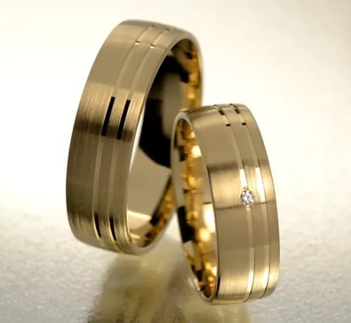 6 mm-es Sárga arany Karikagyűrű pár VD17S
