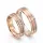 6 mm Fehér-Vörös arany Karikagyűrű pár VD19FV