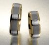 6 mm Sárga-Fehér arany Karikagyűrű pár VD06SF