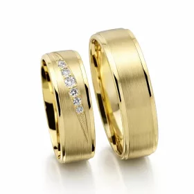 6 mm Sárga arany Karikagyűrű pár VD29S