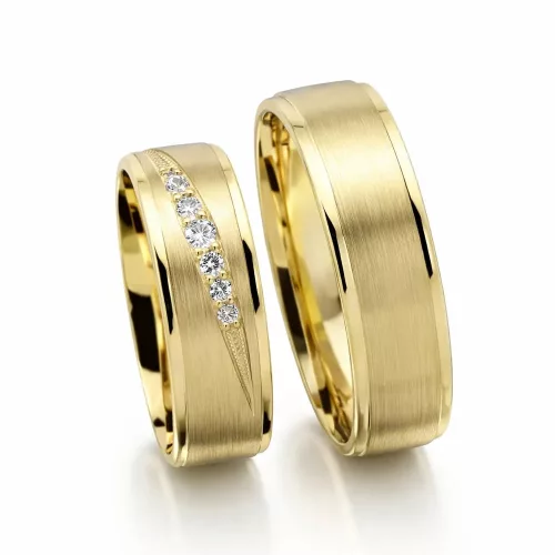 6 mm Sárga arany Karikagyűrű pár VD29S