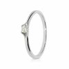 Fehér arany gyémánt gyűrű 0,115 ct kővel elegáns dizájn