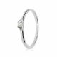 Fehér arany gyémánt gyűrű 0,115 ct kővel elegáns dizájn