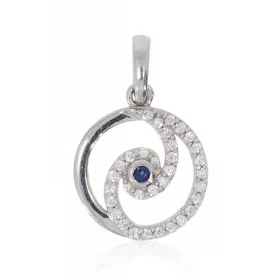 Fehér arany cirkon köves medál 72156