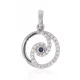 Fehér arany cirkon köves medál 72156