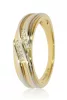 Sárga-Fehér arany gyémánt köves gyűrű 73748