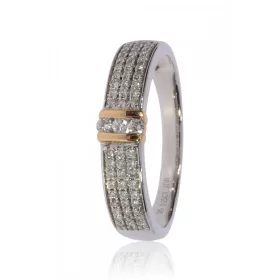 Fehér-Vörös arany gyémánt köves gyűrű 73749