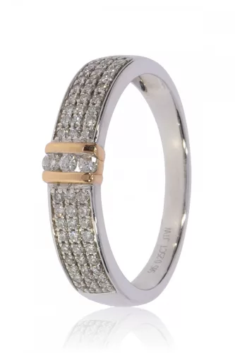 Fehér-Vörös arany gyémánt köves gyűrű 73749