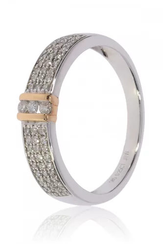 Fehér-Vörös arany gyémánt köves gyűrű 73749