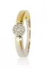 Sárga-Fehér arany gyémánt köves gyűrű 73763
