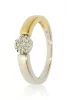 Sárga-Fehér arany gyémánt köves gyűrű 73763