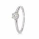 Fehér arany gyémánt gyűrű 0,48 ct kővel hatkarmos foglalatban - 74723