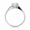Fehér arany gyémánt gyűrű 0,48 ct kővel hatkarmos foglalatban - 74723