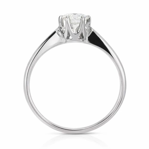 Fehér arany gyémánt gyűrű 0,48 ct kővel hatkarmos foglalatban - 74723