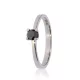 Fehér arany fekete gyémánt köves gyűrű 74793