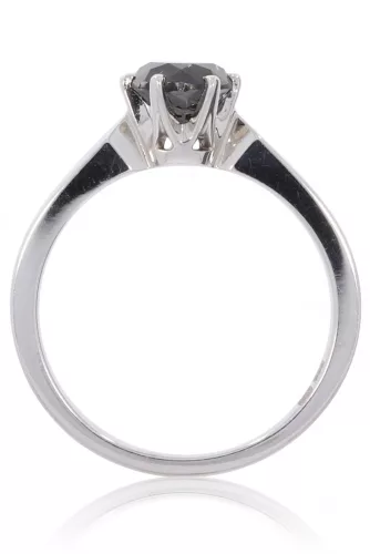 Fehér arany fekete gyémánt köves gyűrű 74796