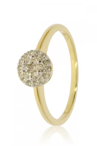 Sárga arany gyémánt köves gyűrű 74837