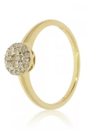 Sárga arany gyémánt köves gyűrű 74837