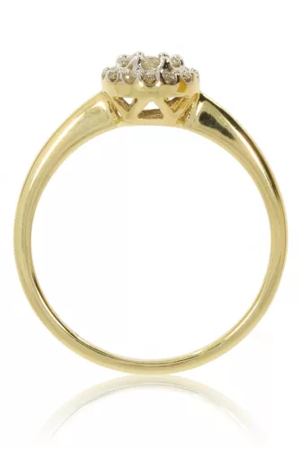 Sárga arany gyémánt köves gyűrű 74837