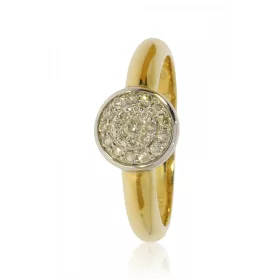 Sárga arany gyémánt köves gyűrű 75611