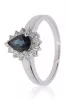 Fehér arany gyémánt és zafír köves gyűrű 76672