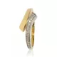 Sárga-Fehér arany gyémánt köves gyűrű 76691