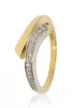 Sárga-Fehér arany gyémánt köves gyűrű 76691