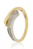 Sárga-Fehér arany gyémánt köves gyűrű 76691