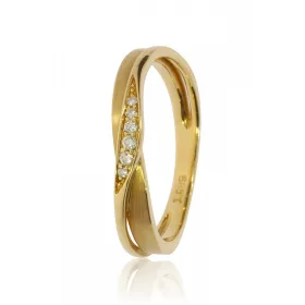 Sárga arany gyémánt köves gyűrű 76725