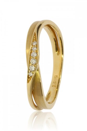 Sárga arany gyémánt köves gyűrű 76725
