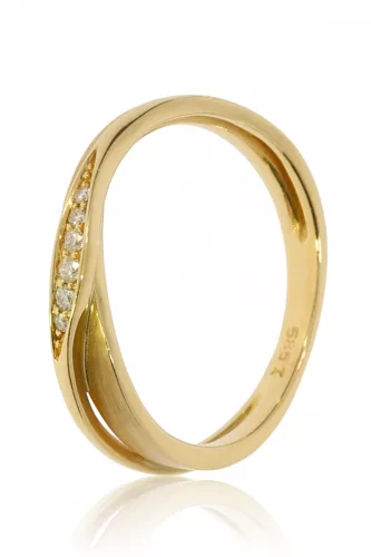 Sárga arany gyémánt köves gyűrű 76725