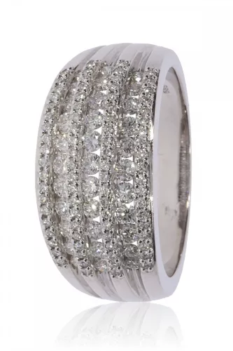 Fehér arany gyémánt köves gyűrű 76740