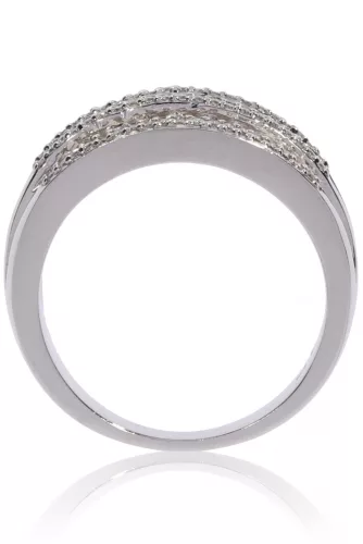 Fehér arany gyémánt köves gyűrű 76740