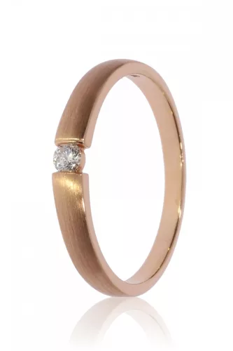 Vörös arany gyémánt köves gyűrű 76746