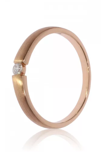 Vörös arany gyémánt köves gyűrű 76746