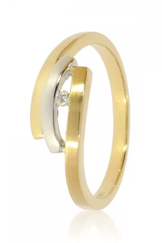 Sárga arany gyémánt köves gyűrű 76752