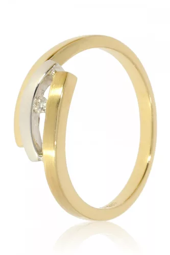 Sárga arany gyémánt köves gyűrű 76752