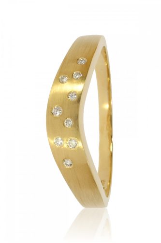 Sárga arany gyémánt köves gyűrű 76754