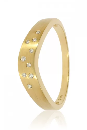 Sárga arany gyémánt köves gyűrű 76754