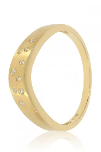 Sárga arany gyémánt köves gyűrű 76754