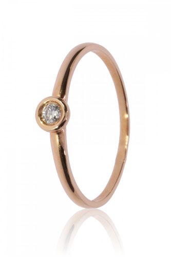 Vörös arany gyémánt köves gyűrű 76774