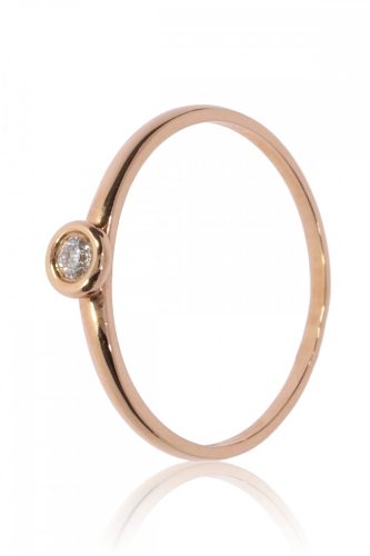 Vörös arany gyémánt köves gyűrű 76774