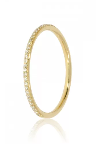 Sárga arany gyémánt köves gyűrű 76795