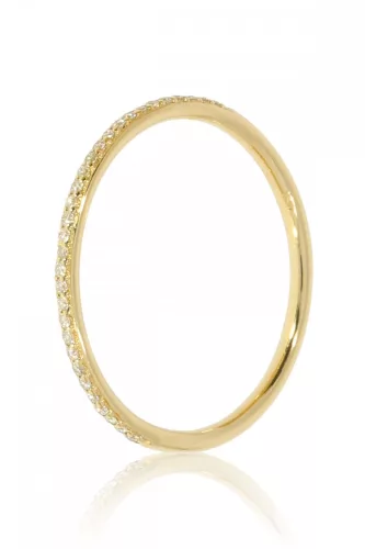 Sárga arany gyémánt köves gyűrű 76795