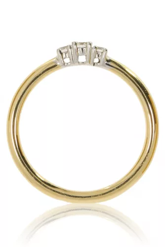 Sárga-Fehér arany gyémánt köves gyűrű 76814