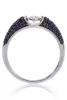 Fehér arany gyémánt és zafír köves gyűrű 76958