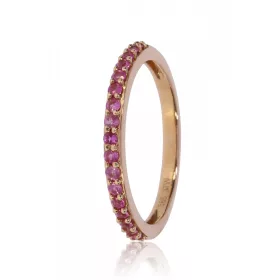 Vörös arany zafír köves gyűrű 77010