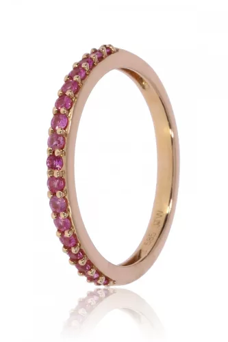 Vörös arany zafír köves gyűrű 77010